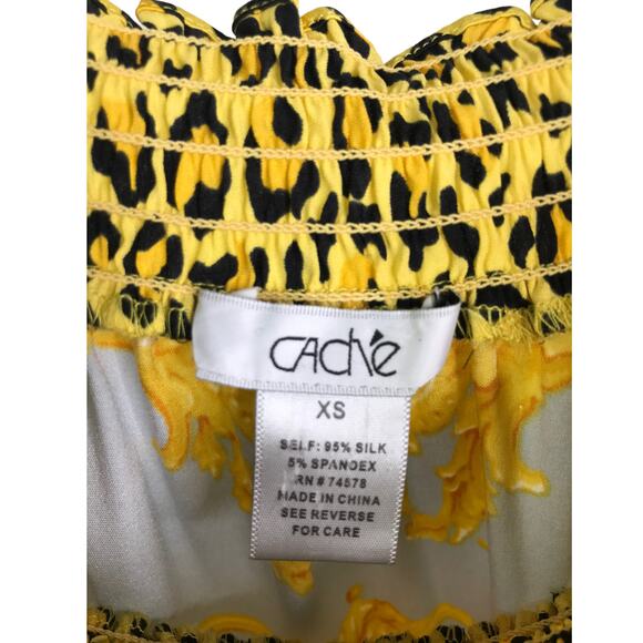 Cache Women Blouse Boho Retro Fairy Peasant Festival Vintage Silk Gothic XS - Picture 3 of 10